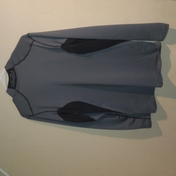Nike Pro Combat Hyperwarm Dri-Fit Gray and Black Mock Neck Shirt L - Picture 7 of 8